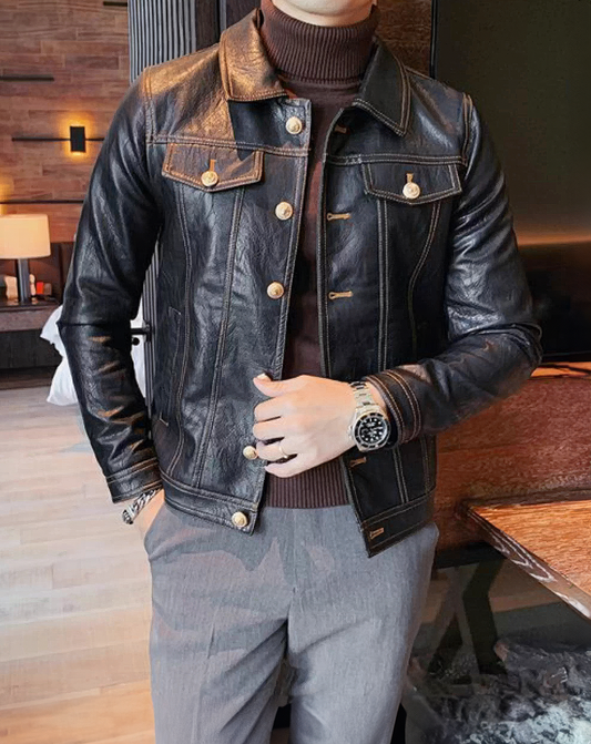 ♂Vintage Style Button Jacket