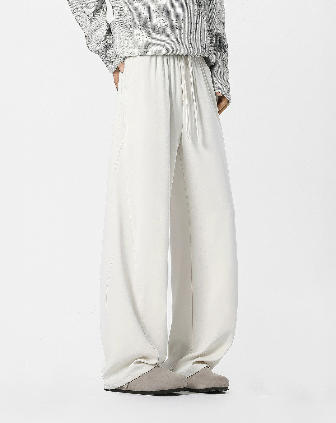 ♂Drawstring Wide Leg Pants