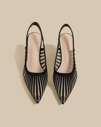 ♀Pointed Toe Mesh Pumps
