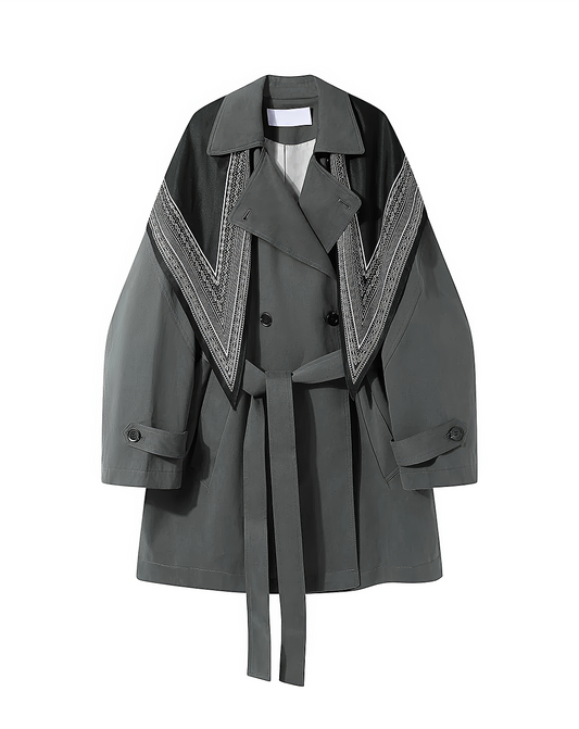 ♀ Scarf Accent Short Coat