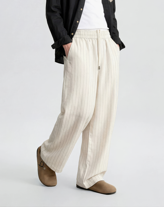♂♀Striped Linen Blend Pants