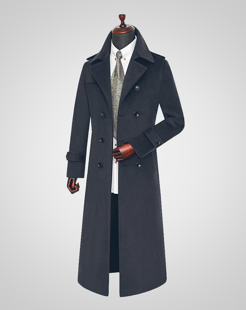 ♂Wool Long Trench Coat