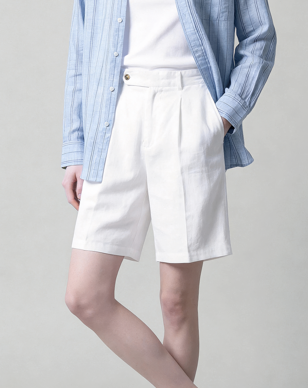 ♂♀Tab Waist Pleated Shorts