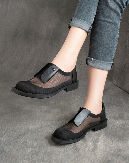 ♀Mesh Sheer Flat Shoes