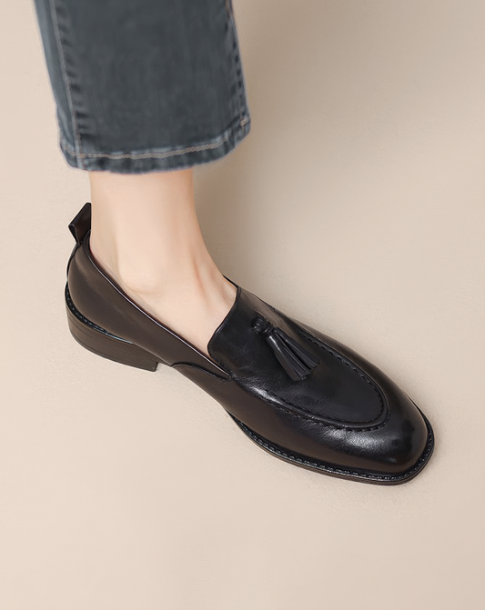 ♀本革／Classic Tassel Leather Loafers
