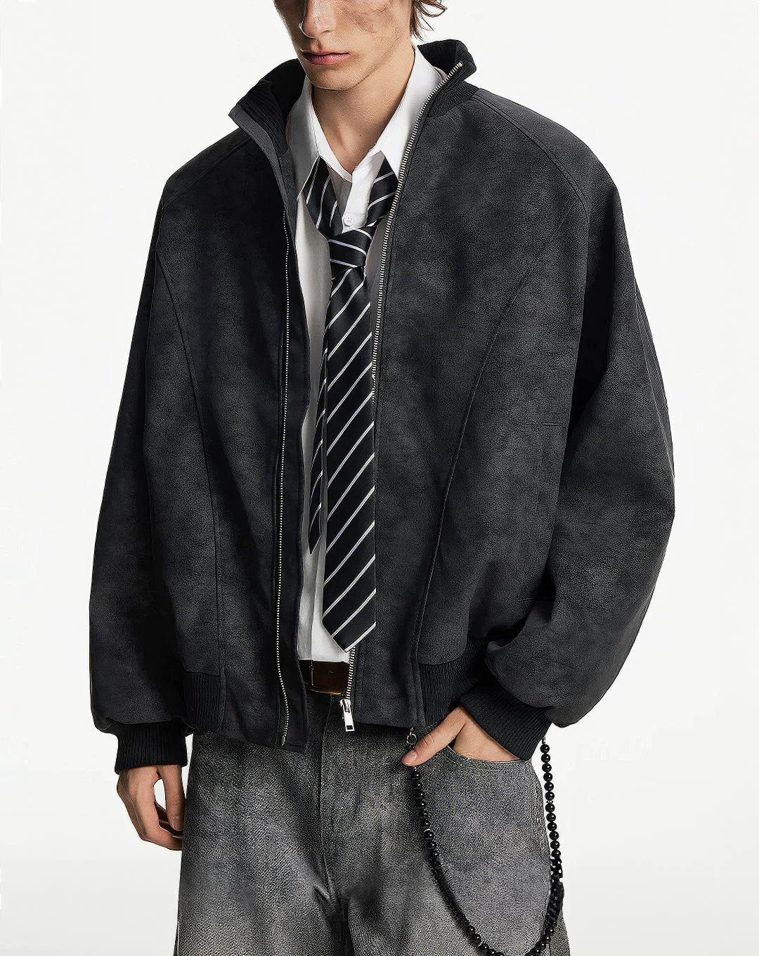 ♂♀Faux Suede Jacket