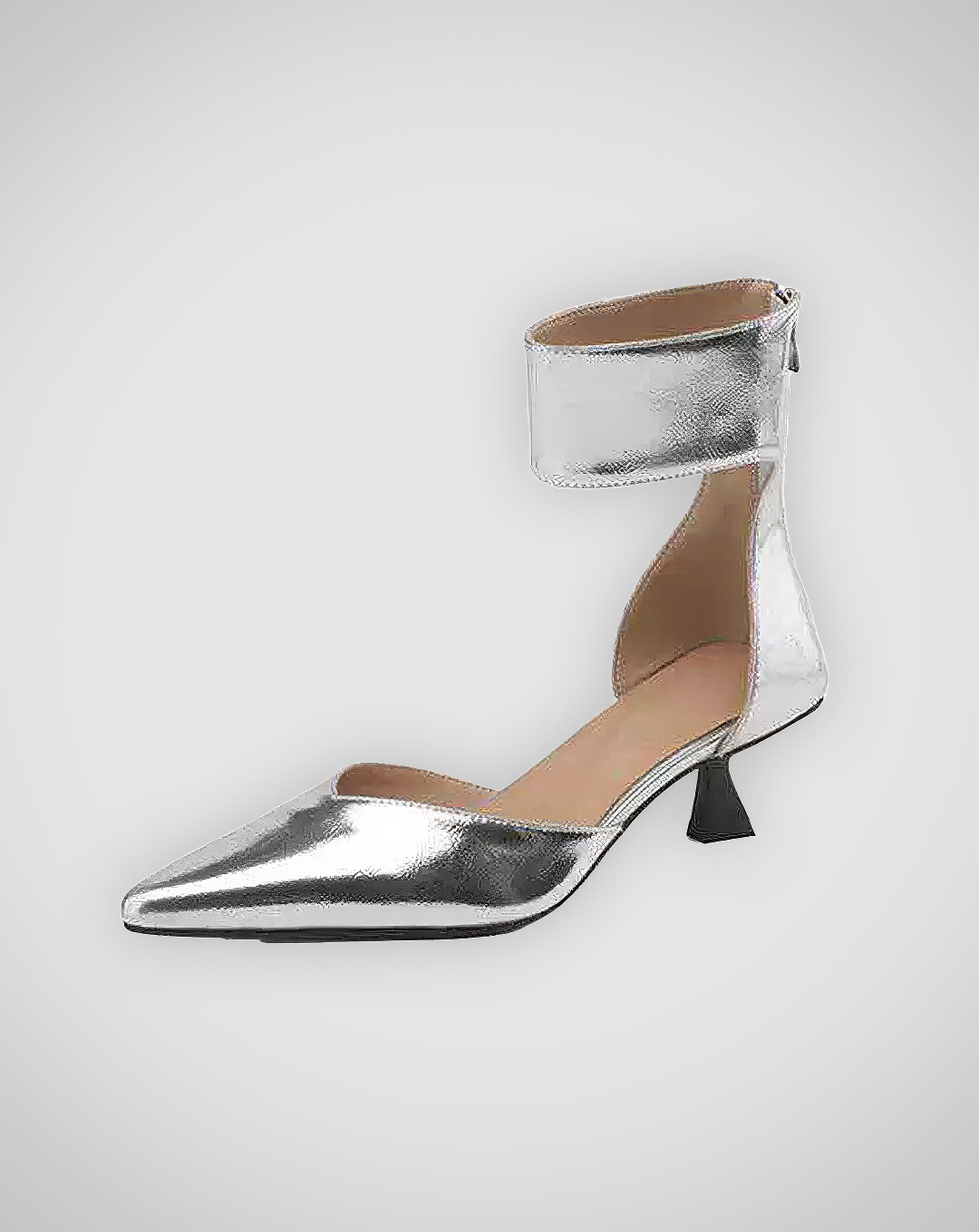 ♀本革／Pointed Toe Strap Pumps