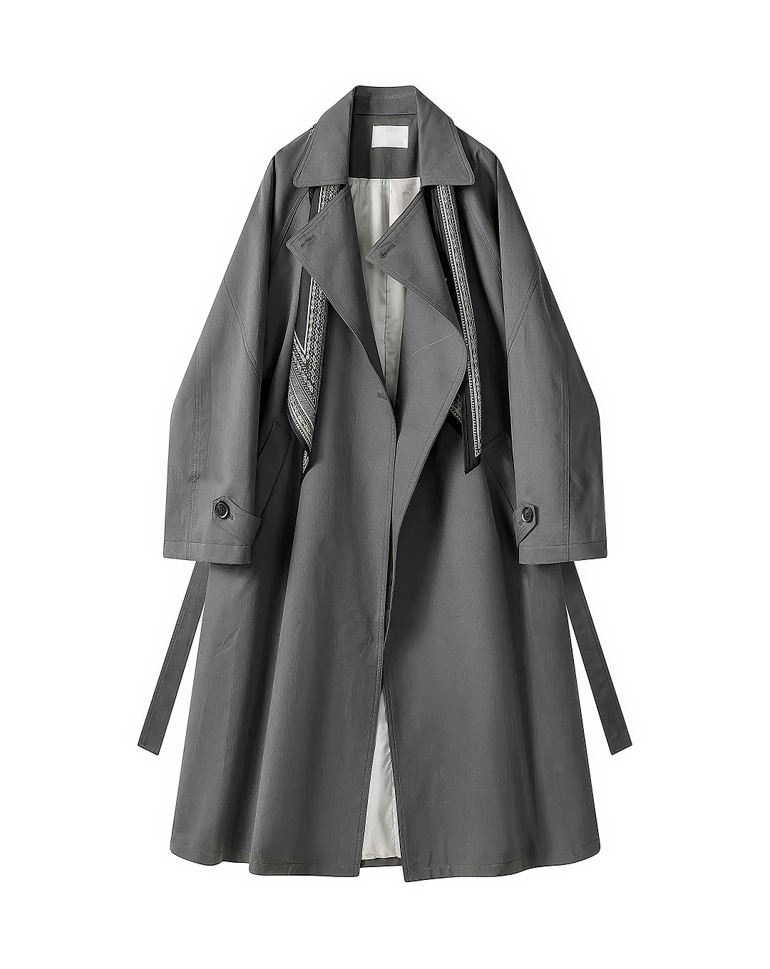 ♀Scarf Accent Trench Coat