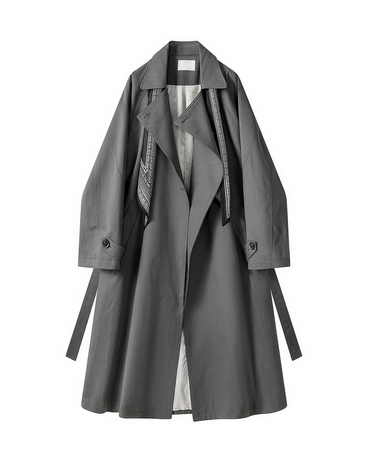 ♀Scarf Accent Trench Coat