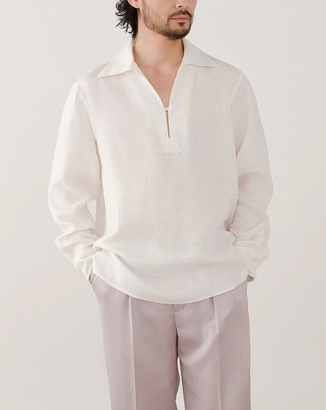 ♂Relaxed Linen Vareuse Shirt