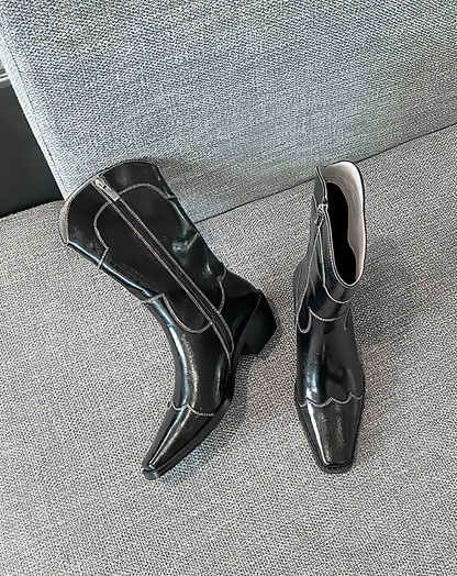 ♀本革／Western Style Leather Boots