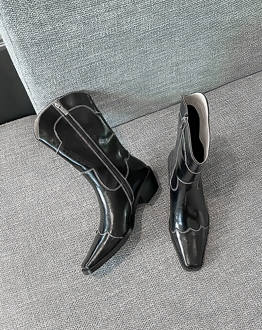 ♀本革／Western Style Leather Boots