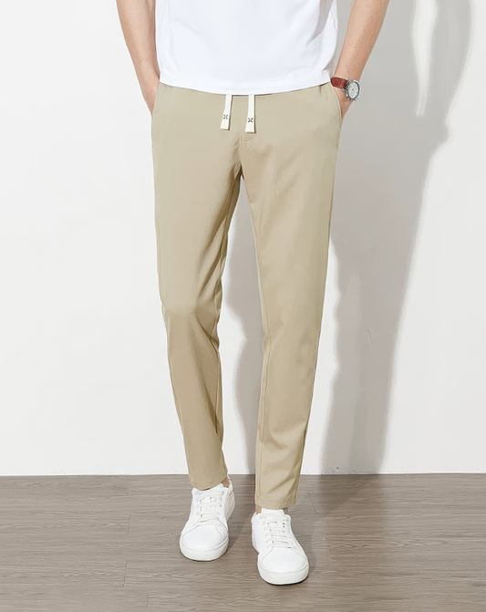 ♂Tapered Drawstring Casual Pants