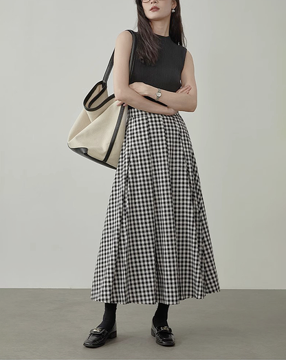 ♀Classic Gingham Skirt