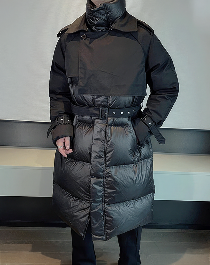 ♂Long Trench Puffer Coat – SOSOS design