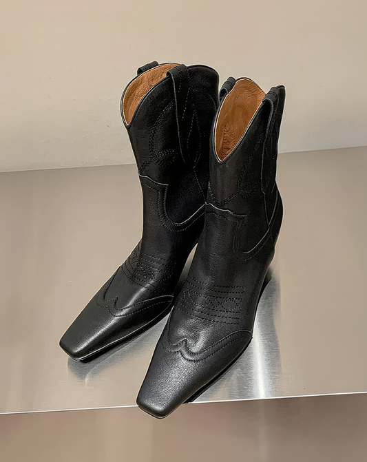 ♀本革／Leather Western Boots