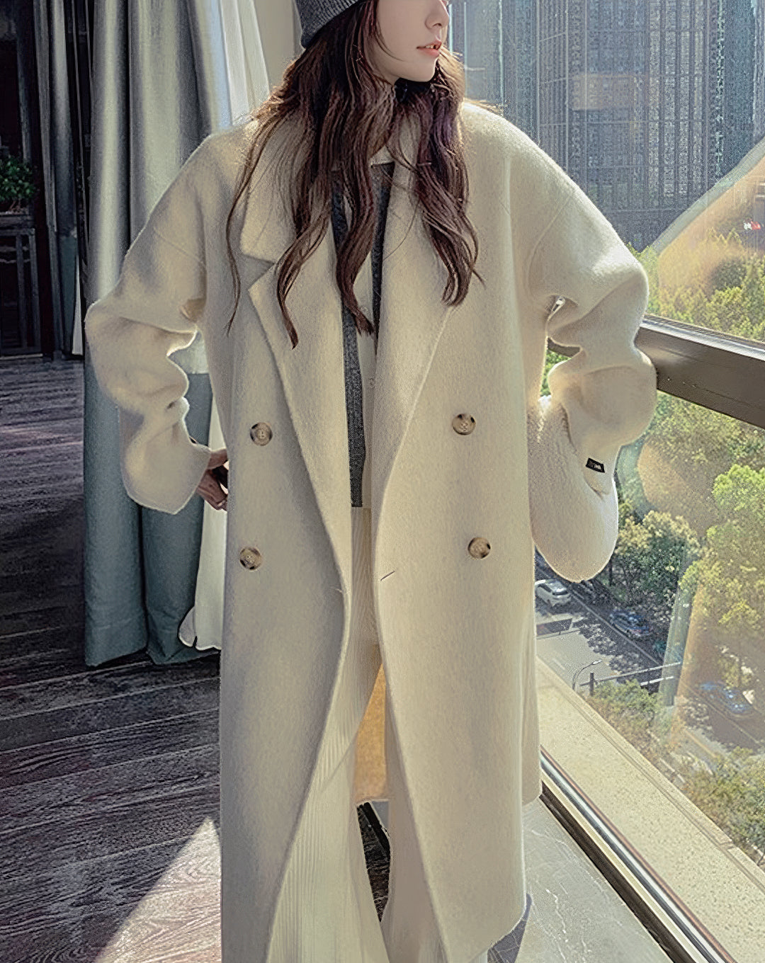 ♀Double Breasted Wool Coat – SOSOS design