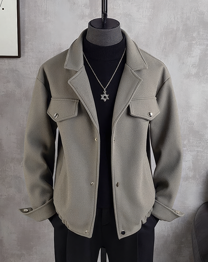 ♂Lapel Chest Pocket Jacket