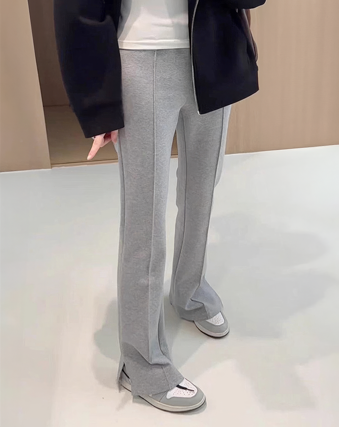 ♀Slit Hem Jogger Pants