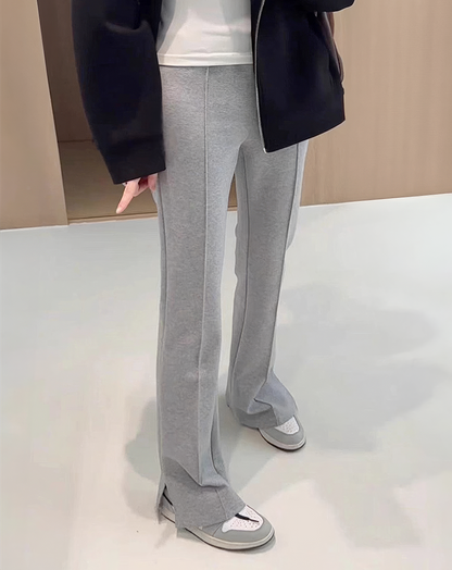 ♀Slit Hem Jogger Pants