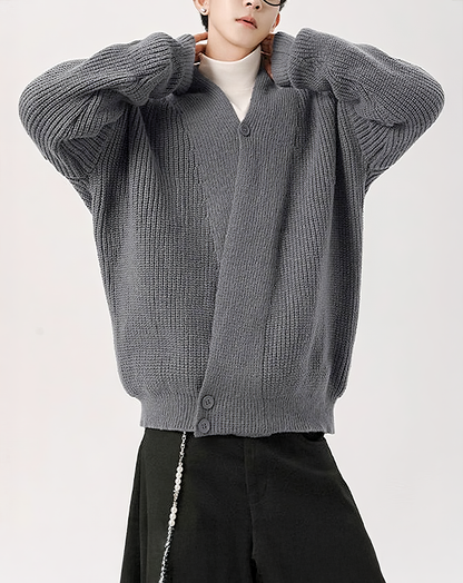 ♂Rib Knit Cardigan