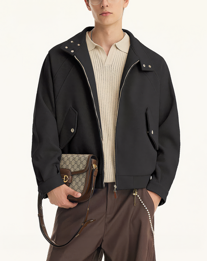 ♂♀Snap Collar Melton Jacket