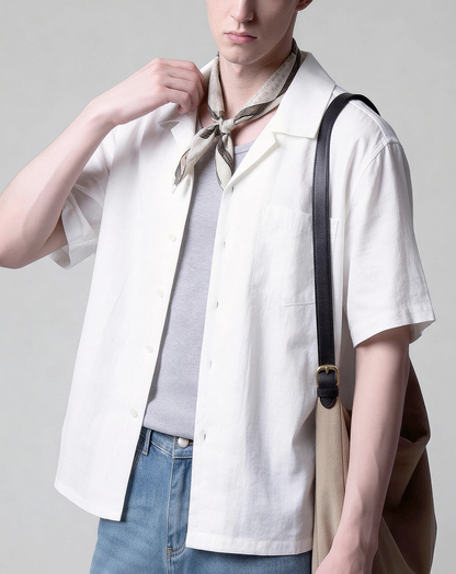 ♂♀Short Sleeve Cotton Shirt