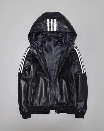 ♂本革／Sheepskin Triple Stripe Hoodie