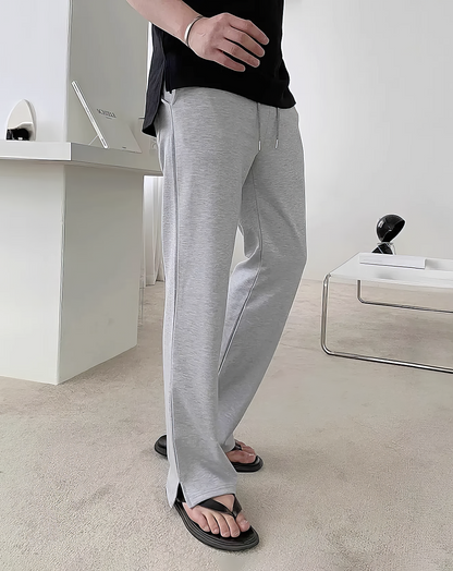 ♂Straight Fit Drawstring Pants