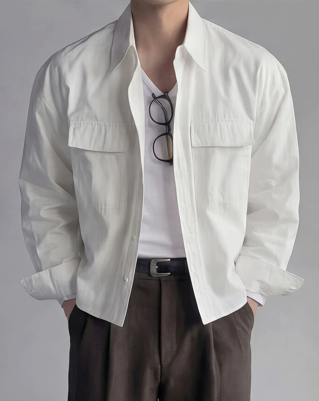 ♂Cotton Drop Shoulder Shirt
