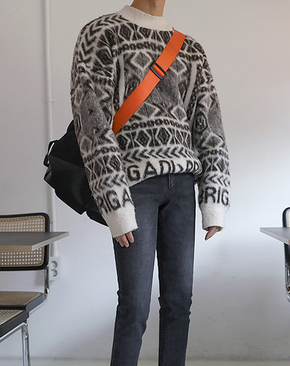 ♂Geometric Pattern Sweater