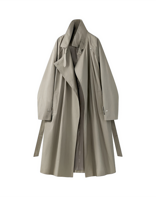 ♀Stand Collar Trench Coat
