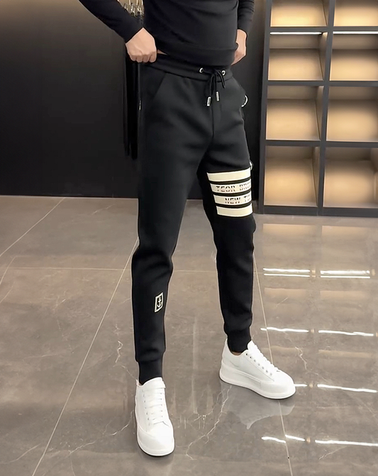 ♂Border Line Jogger Pants