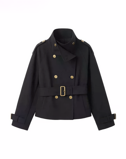 ♀Stand Collar Short Coat