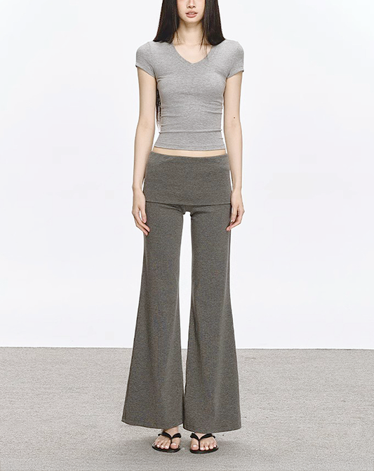 ♀High Waist Flare Pants