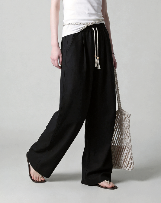♂♀Rope Drawstring Wide Pants