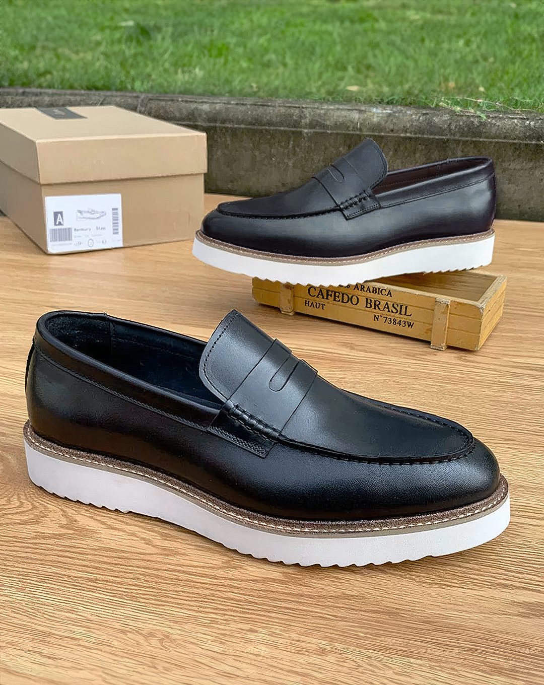 ♂本革／Platform Casual Penny Loafers