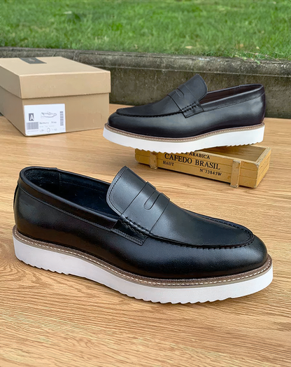 ♂本革／Platform Casual Penny Loafers