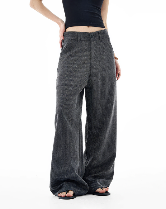 ♂♀Pinstripe Wide Leg Trousers