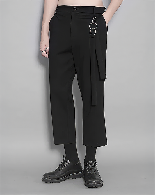 ♂Ring Accent Cropped Pants