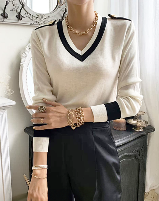 ♀V-neck Light Knit