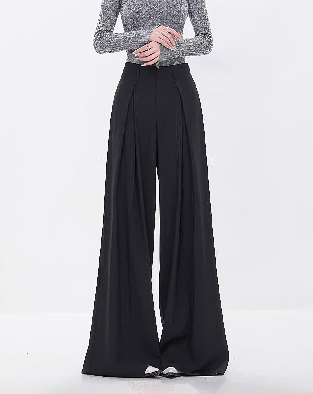 ♀Noir Deep Tuck Bottoms