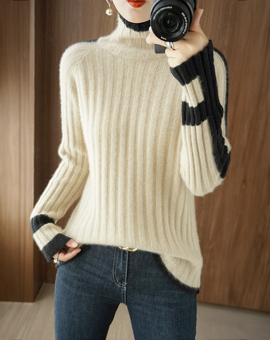 ♀Cashmere Rib Knit