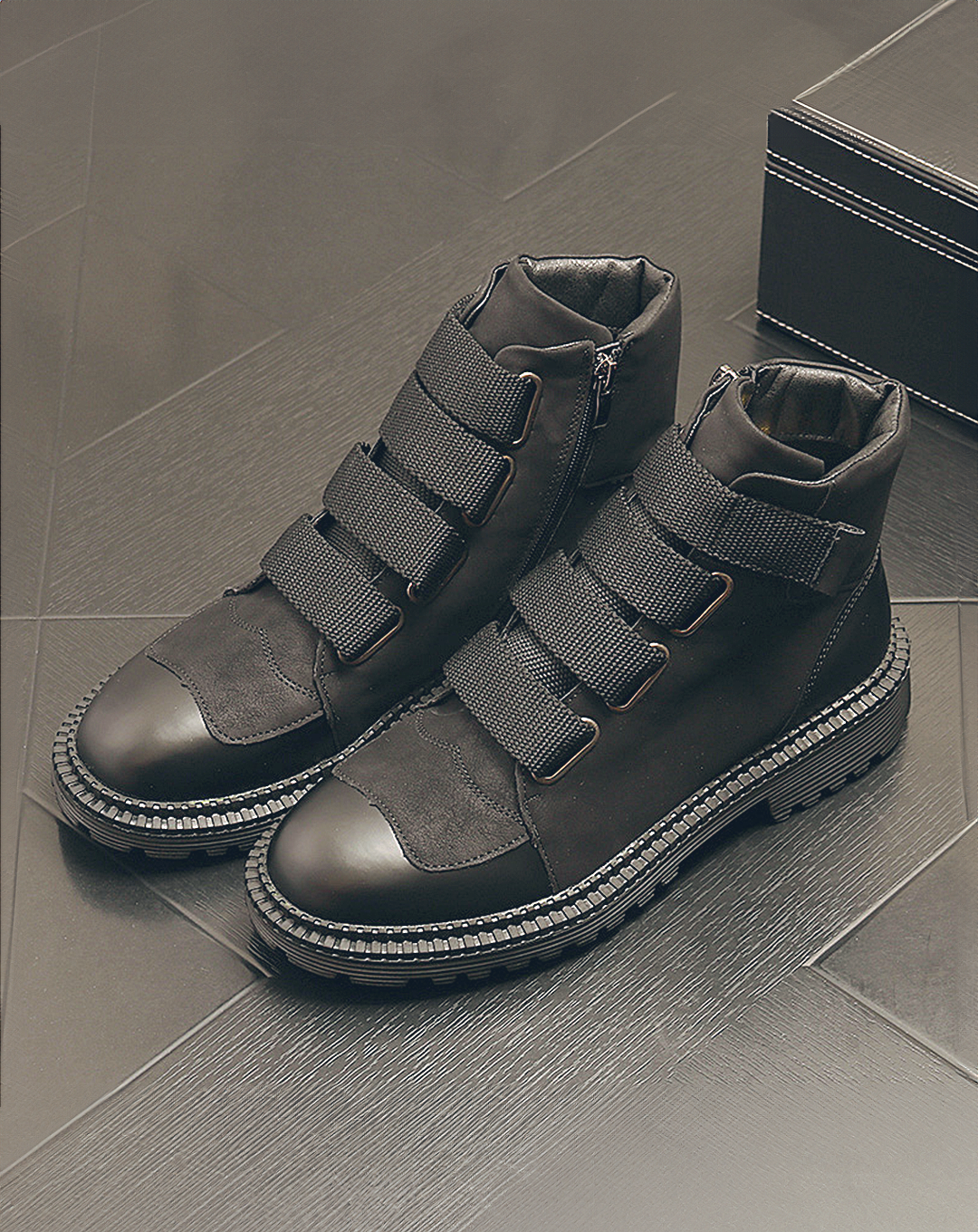 ♂♀Velcro Leather Boots