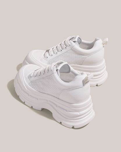 ♀Mesh Platform Sneakers