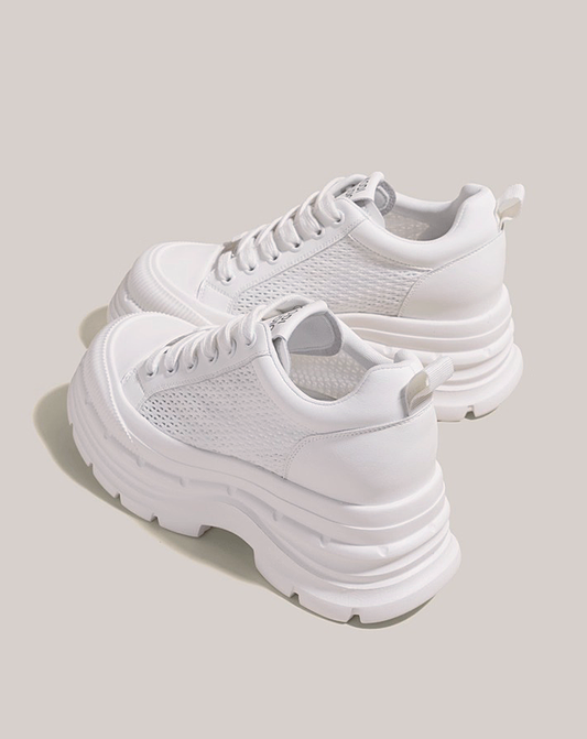 ♀Mesh Platform Sneakers