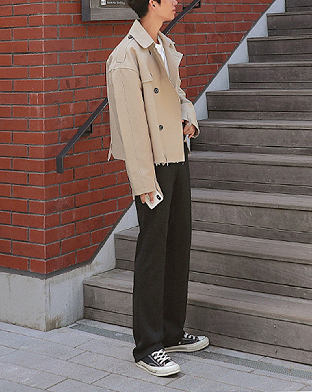 ♂Plain Short Trench Coat