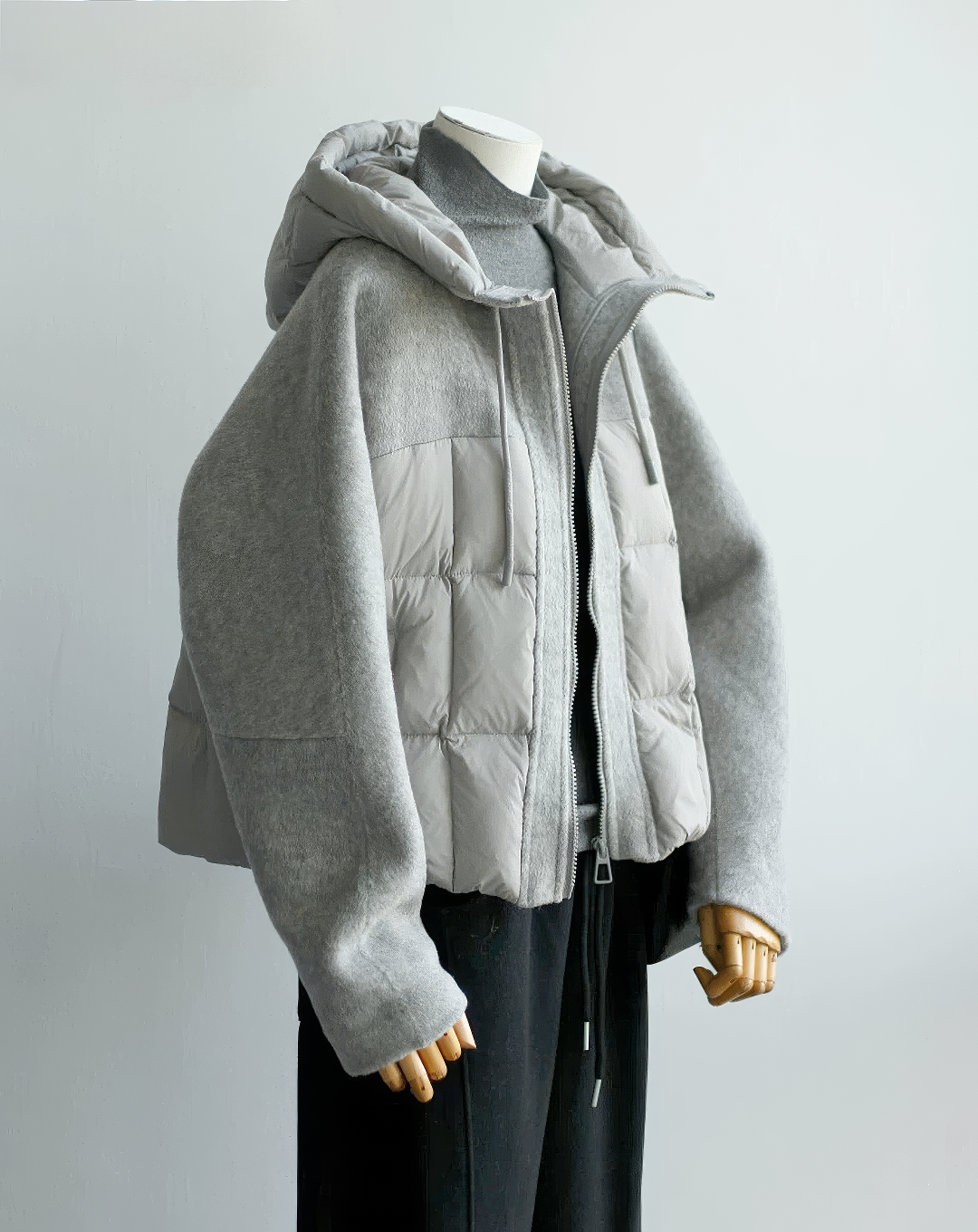 ♀Mixed Media Down Jacket