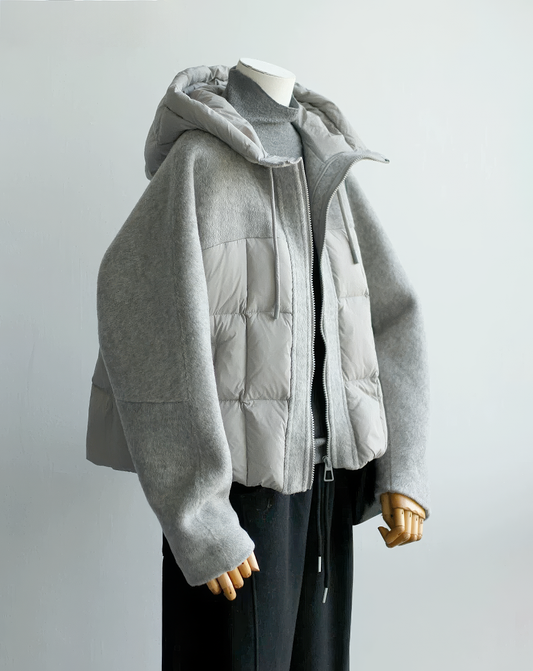 ♀Mixed Media Down Jacket
