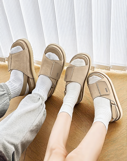 ♂♀Platform Backstrap Casual Sandals